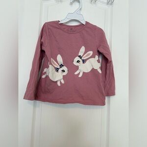 H&M Mauve Kids Long Sleeve with Bunny Design